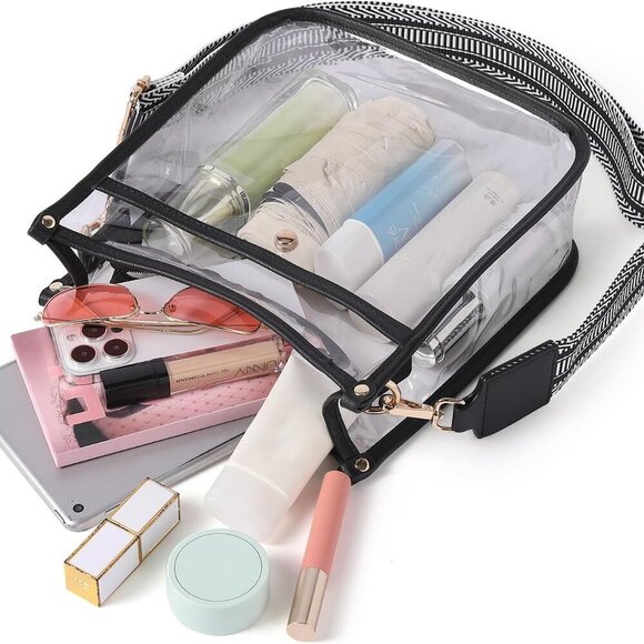 Clear Purse Stadium Approved Crossbody Bag Women Adjustable Strap Compact - Picture 7 of 7